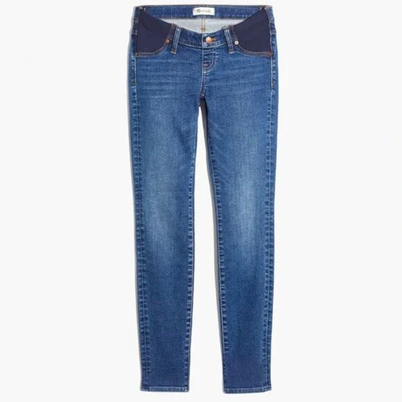 Madewell Maternity Side-Panel Skinny Jeans Wendover Wash: Adjustable Size 27 NWT - Picture 1 of 3